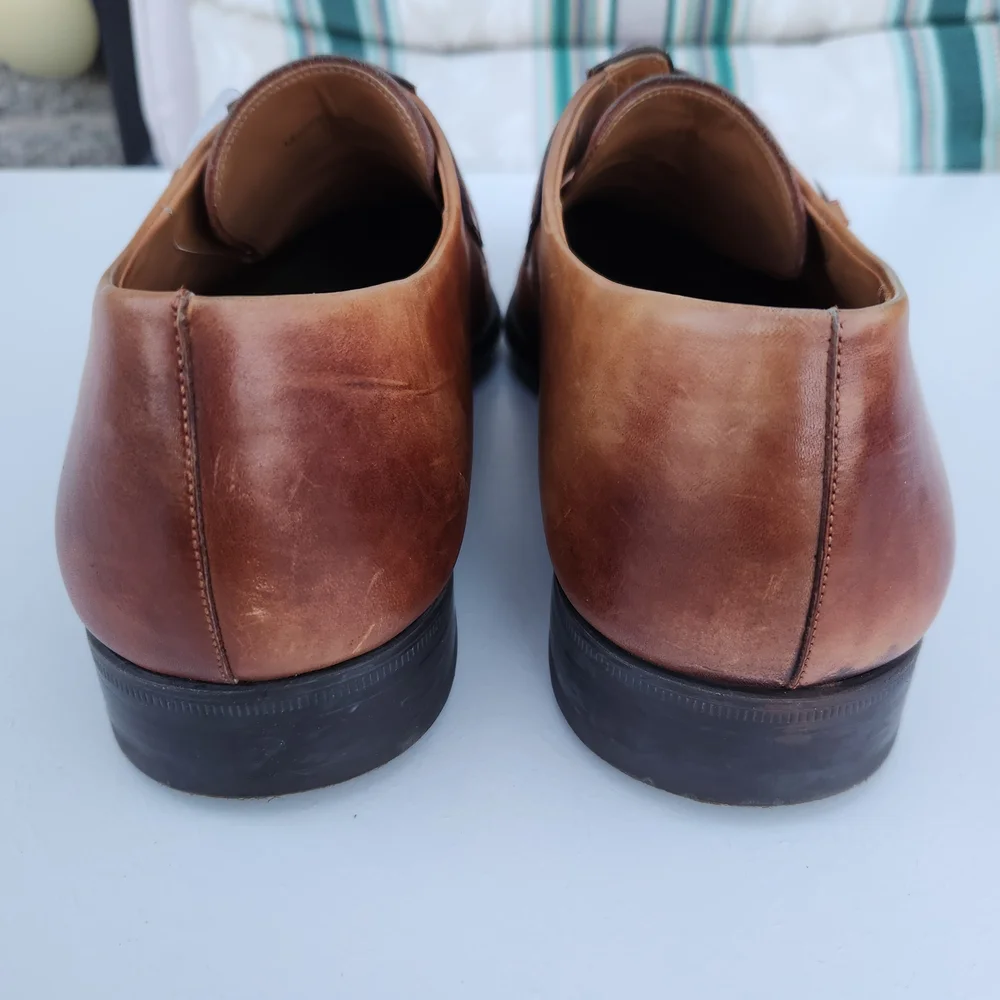 Magnanni Leather Monk Strap Shoes Men's Size 11.5